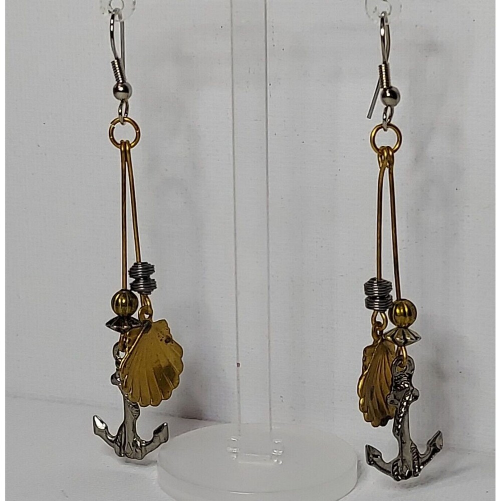 Unbranded Earrings Seashore Shell Anchor Hooks 3"